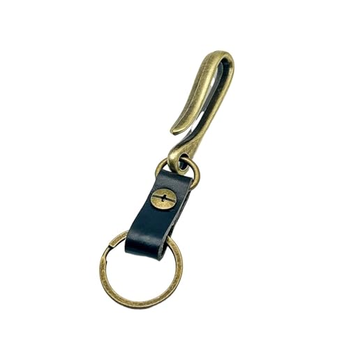 Porte-clés pour hommes avec attache ceinture vintage et mousqueton en U solide