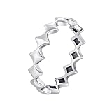 Anillos vintage, alianzas de boda de metal redondo oro blanco 9K/14K promesa regalos para mujer, 22, Oro blanco de 14 quilates, Sin gemas.