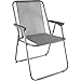 TIENDA EURASIA® Silla de Playa Plegable con Reposabrazos - Estructura de Acero Resistente - Asiento de Lona Impermeable - Estampado a Rayas - 75 x 53 x 43 cm - Ideal para Playa o Camping (Grey)