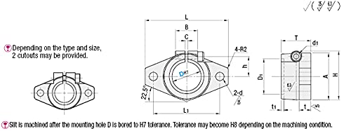 Shaft Supports - Flanged Slit, Precision Cast 10mm 1pc