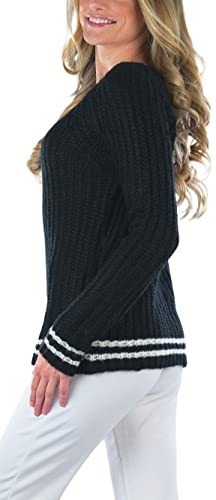 Image of ToBeInStyle Women's Classic Long Sleeve V-Neck Pullover Sweater