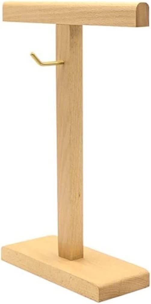 MRKU Headphone Stand Holder Headset Hook Hanger Desktop Rack Wooden Earphone Vertical Bracket Game Multifunctional Metal