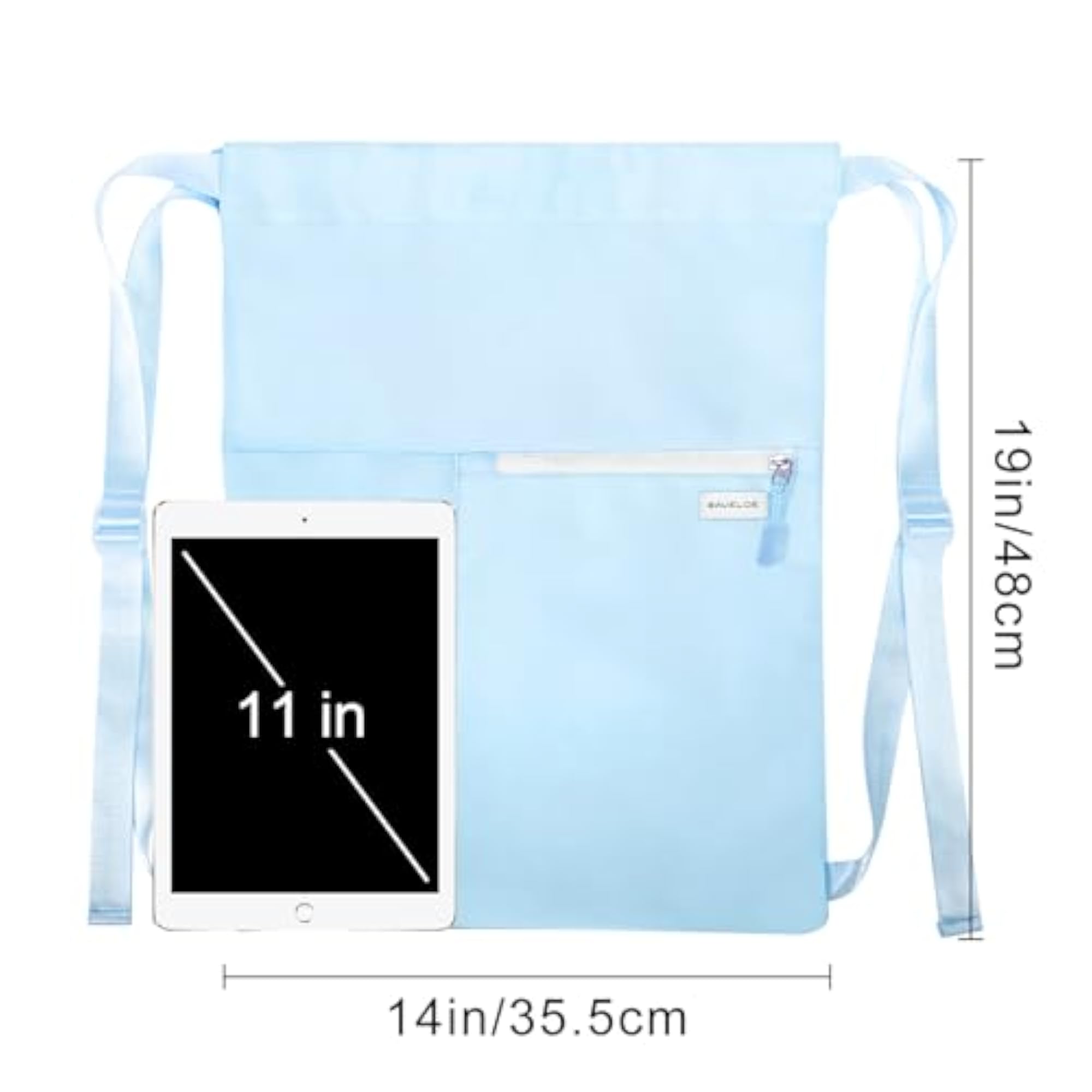 Drawstring Backpack with Mesh Pocket