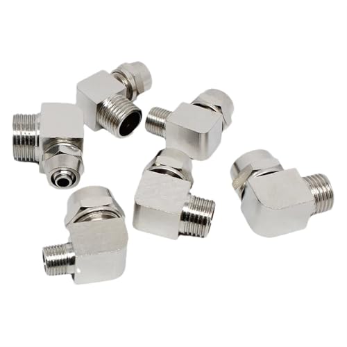Conector rápido de tráquea 1/4 con rosca de cobre de 8 mm para neumática industrial 10 piezas 4