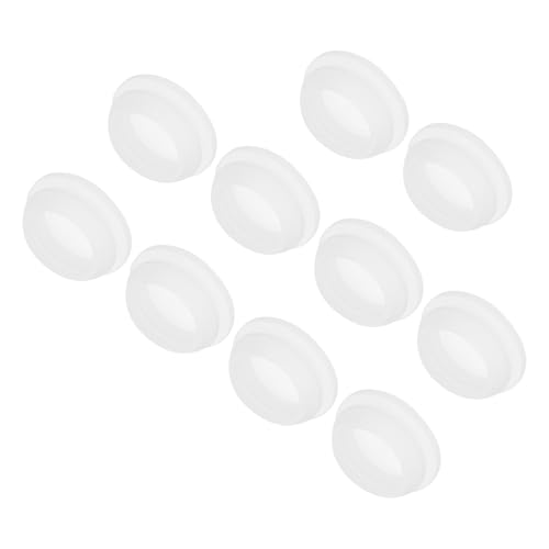 Image of MECCANIXITY 10pcs Silicone Snap in Locking Hole Plugs,20mm /0.8 Inch Mounting Diameter Narrow Groove Width 2mm Panel Seal Cover Round for Kitchen Bulkheads Waterproof Sealing Plugs Clear