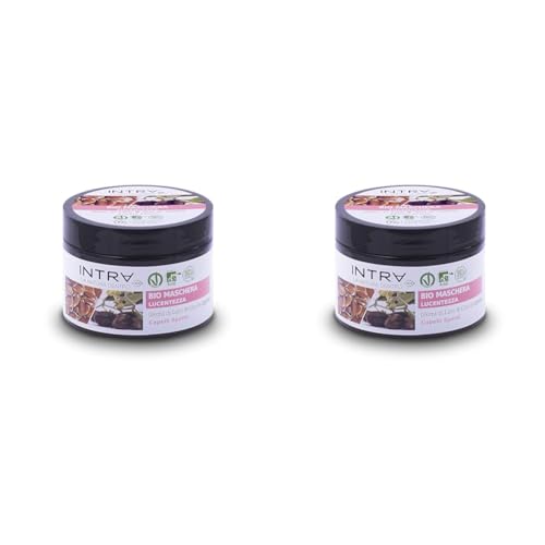 INTRÀ Semi di Lino & Jojoba Maschera Capelli Biologica Lucentezza - 250ml (Confezione da 2)