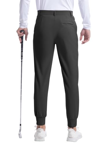 Men's Golf Joggers Pants Lightweight Stretchy Slim Fit Pants Casual Wear with Pockets for Golf Running Work Travel4