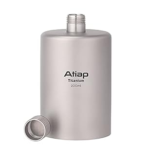ATiAP Titanium Flagon Wine Pot, 200ML/ 6.76 fl oz Portable Wine Pot, Pocket Flask Wine Bottle for Outdoor Camping