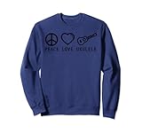 Photo Gallery cool peace love ukulele | divertente regalo hawaiano strumento felpa Photo Gallery cool peace love ukulele | divertente regalo hawaiano strumento felpa