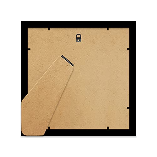 8x8 Inch Black Square Thin Photo Frame Wall Mountable and Freestanding Thin Picture Frame Standard Square Photograph Size, 8" X 8"(20.3 X 20.3cm) - Image 5