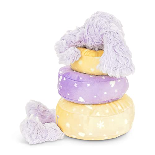 DEMDACO Cute Little Peanut Elephant 9 Inch Purple Stackable Rings Plush Stuffed Animal - Image 5