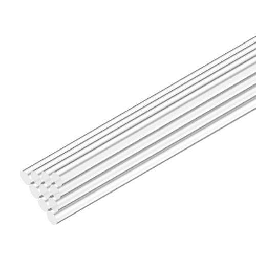 Image of M METERXITY 10-Pack Acrylic Round Rods, 11.8 x 0.2 Inch / 300 x 5 mm Clear Acrylic Dowel Rods Sticks Plastic Sticks Strip for DIY Crafts Lighting Gardening Decorations