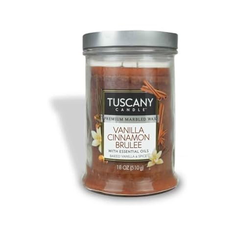 Tuscany Candle Vanilla Cinnamon Brulee™ Long-Lasting Scented Jar Candle, 18 oz Cover