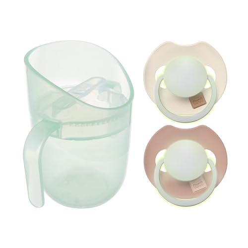 Tasse d’apprentissage 6+ mois et sucette de nuit pour bébé rose