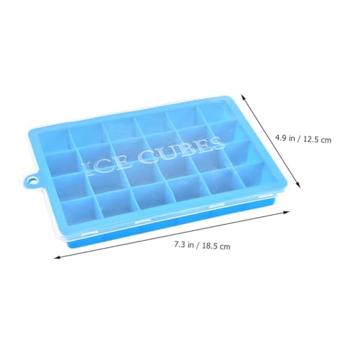 Molde para cubitos de hielo de silicona Healifty 3 piezas con tapa miniatura 3