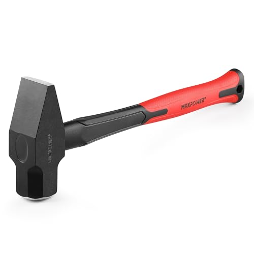 Image of MAXPOWER 3LB Cross Pein Hammer, with 12-7 /8 inch Fiberglass Handle, Drop Forged Steel Head