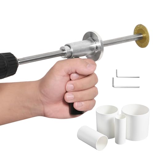 Coupe-tube interne PVC pour perceuse avec jauge réglable