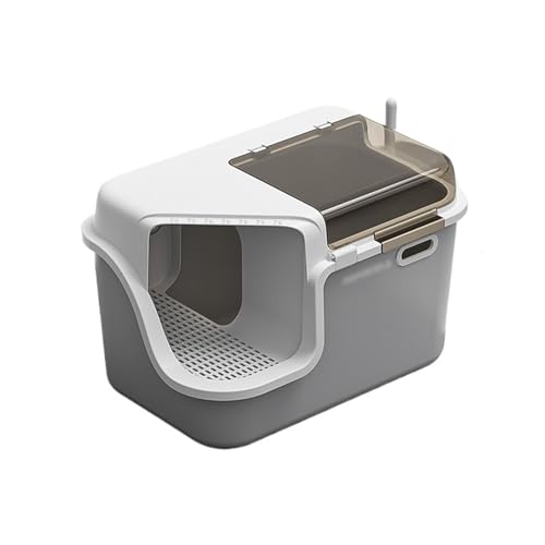 Caja sanitaria cerrada grande para gato con puerta