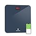 Bilancia Pesapersone Bilancia di Precisione con BMI Pesa Persona Bilancia Pesapersone Digitale Bluetooth con App per IOS e Android Smartphone, Robusto Vetro Temperato, LED Display, 180kg, Grigio