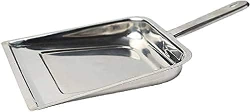 Image of Puno Heavy Duty Stainless Steel Dustpan for Floor Cleaning | Rustproof Metal Dust Collector with Handle for Home & Commercial Use