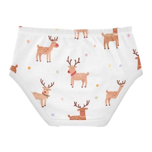 Girls' Sport Panties Organic Cotton Toddler Underwear for Young Girls Reindeer2