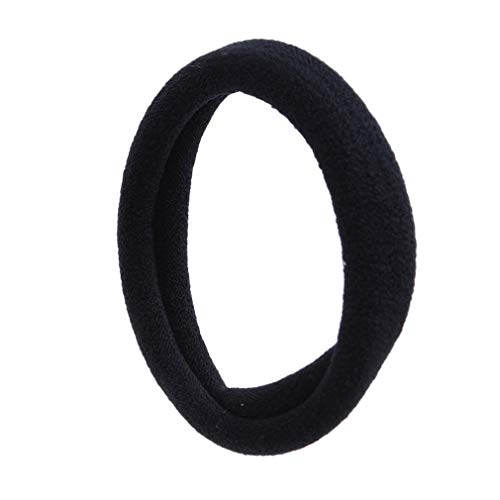 GloryMM 20 PCS Large Hair Ties Bands No Crease Seamless Ponytail Holders Hair Ties Headband,Black