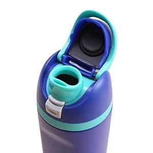 Image of FreeSip Insulated Stainless Steel Water Bottle with Straw for Sports and Travel, 32OZ (960 ML) (Blue)