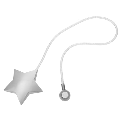TOVINANNA Hebilla Magnética Metálica para Cortinas Forma de Estrella Sujetacortinas sin Taladro Color Plateado Adecuado para Cortinas Opacas Gasa Ventanas de Hogar y Espacios Comerciales