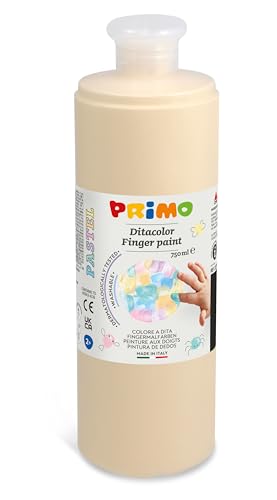 PRIMO - Temperas Escolares con Colores para Pintar para Niños +2 Años, Temperas para Niños con Pintura de Dedos Lavable Botella 750ml, Gouache Color para Pintura Textil, Papel y Manualidades Niña Niño