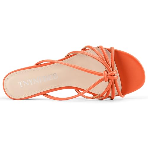 Image of TNYNFBEB Womens Sandals Mules Low Kitten Heel Open Toe Shoes Slip-on Slingback Prom Party Dress Summer 1.4 Inches Heels