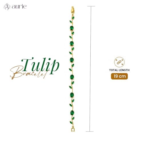 Image of Aurie Tulip Bracelet for Women & Girls | Anti Tarnish Stainless Steel Floral Bracelet |Party and Daily Wear Jewellery
