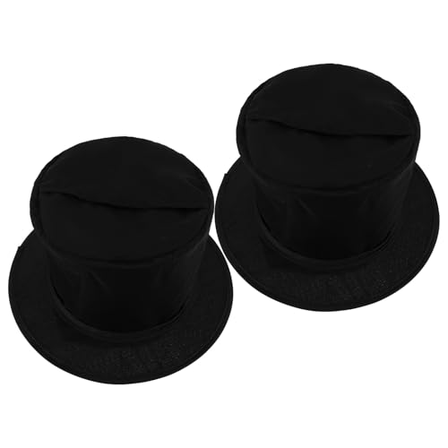 Chapeau magicien noir pliable anti-déformation pour accessoire de déguisement de fête