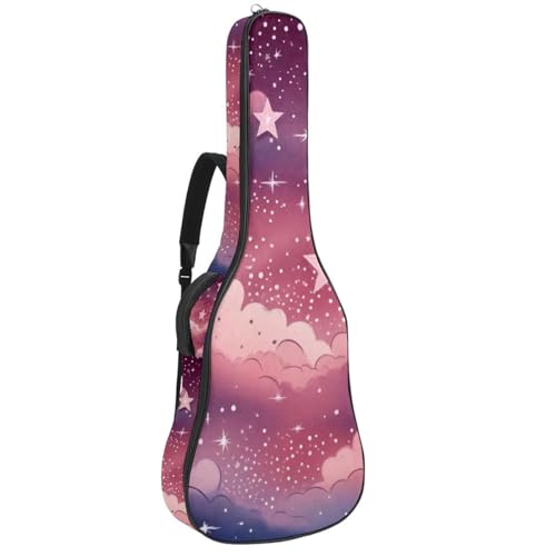 Étui étanche pour guitare avec fermeture éclair et couche de protection rose