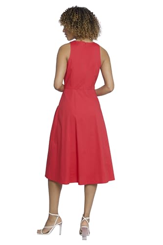 Image of Maggy London Women's Cotton Sleeveless Jewel Neck Dress for Women | Versatile Summer Dresses for Women