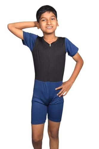 Aqua Holic Swimming Kit with 1 Printed Swimming Half Suit| Costume | with 1 Anti Fog Swimming Goggles, Swimming Cap,1 Nose Clip, 2 Ear Plugs,1 Swimming Ring(Tube) for Boys Multicolour