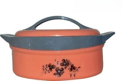 Image of Casserole Box for Food Searving Inner Steel Insulated Casserole Hot Pot Flowers Printed Chapati Box for Roti-(2.5 Liter)
