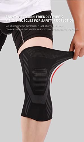 Qiongqin 2 Packknee Brace For Women And Men -Compression Knee Sleeves For Knee Pain-Knee Support For Arthritis Pain, Meniscus Tearing, Running,Volleyball And Sports(Black, L) #TOP5