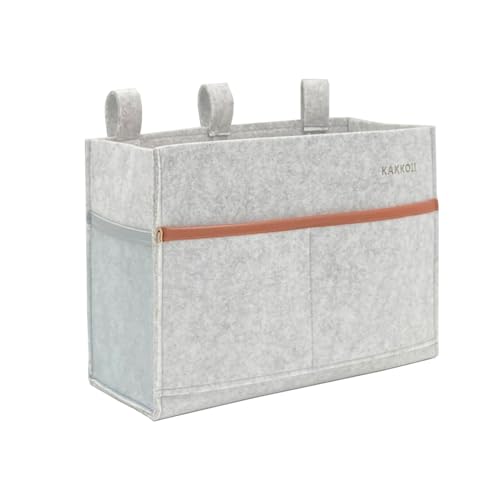 KAKKOII Bedside Caddy, Felt Bedside Storage Organizer, Hanging Storage Bag, Chair Organizer Caddy...
