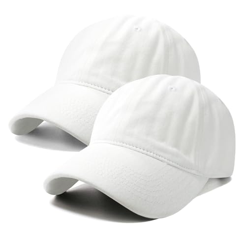 Image of PFFY 2 Packs Vintage Washed Distressed Baseball Cap Golf Dad Hat for Men Women