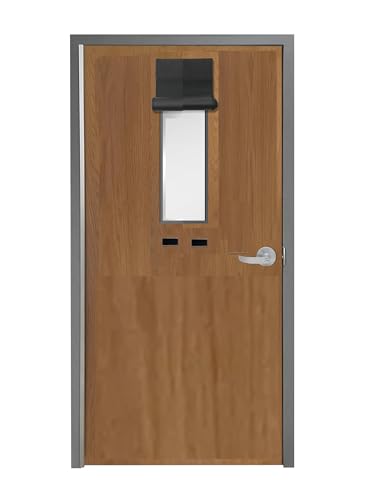 Image of ALP Lockdown Shades for Classroom Window & Door Coverings for School Safety in Traditional Fabric. Patented Blackout Design for Lockdowns. Custom & Standard Sizes. Made in USA (Polyester, 8 inch x 36 inch)