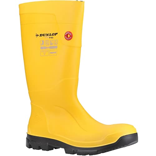 Image of DUNLOP Purofort FieldPRO Full Safety Wellington Yellow /Black UK 5 Yellow /Black