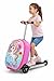 emissary Scooter Luggage for Kids – Ride-On Suitcase, Scooter Ride Luggage, Lightweight Carry-On Suitcase Kid Travel Bag (Pink)