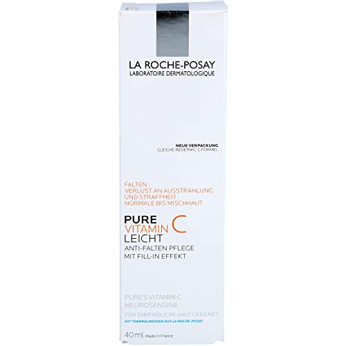 La Roche-Posay Pure Vitamin C Leicht Anti-Falten-Pflege für normale bis Mischhaut, 40 ml Creme