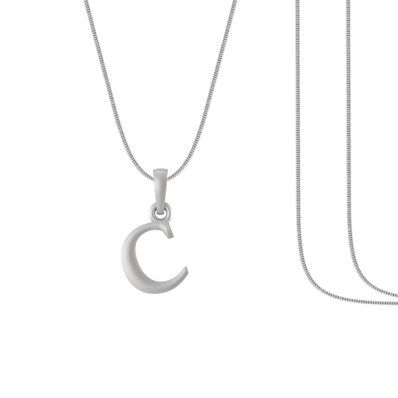 Colgante de cadena de plata seguro para evitar alergias en niños con inicial S Mtrolls 1