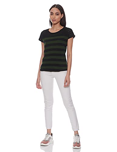 Image of Max Women's Striped Extended Sleeves Regular Fit T-Shirt
