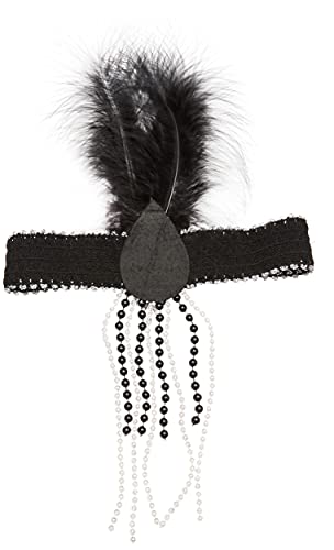 Forum Novelties Womens Roaring 20'S Deluxe Black And Silver Flapper Headband Costume Accessory, Black/Silver, One Size Us #TOP3