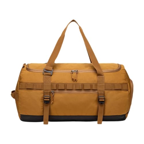 Sac de voyage sport en polyester étanche marron avec compartiment chaussures