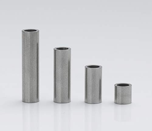 Preisvergleich Produktbild Edelstahl Distanzhülsen, Abstandshülsen ohne Innengewinde, M3 Schrauben beweglich durchsteckbar 5 x 3.4 x 0.8 mm (Außen x Innen x Wandstärke) 5 Stück, Länge 10 mm