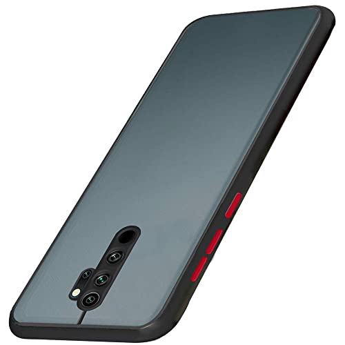 Image of TheGiftKart Translucent Hybrid Back Case Cover for Mi Redmi Note 8 Pro | Smoked Matte Back | 360 Degree Protection | Protective Hard Back Cover Case for Redmi Note 8 Pro (PC & TPU, Black Bumper)