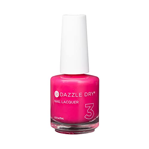 Dazzle Dry Nail Lacquer (Step 3) - Pretty Things - A vibrant hot pink. Semi-sheer cream. (0.5 fl oz)